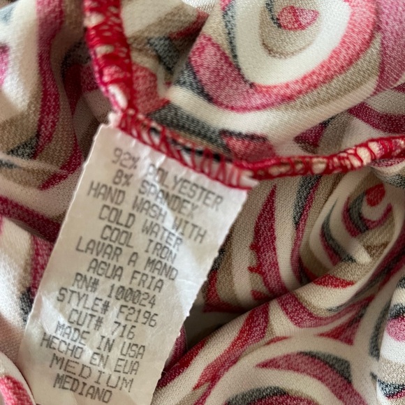 Pretty Good Vintage Y2K red and brown keyhole halter dress size Medium - Picture 5 of 5